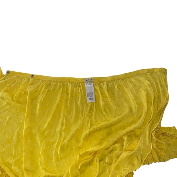 ATTICO Asymmetric Jacquard Ruffle yellow skirt - Picture 5 of 10